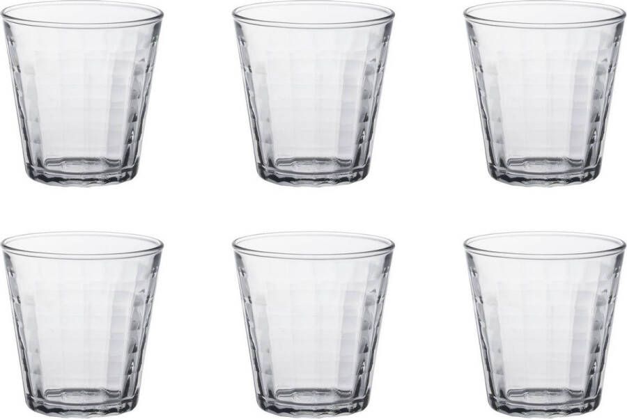 Duralex Prisme Waterglas 22 cl Gehard glas 6 stuks