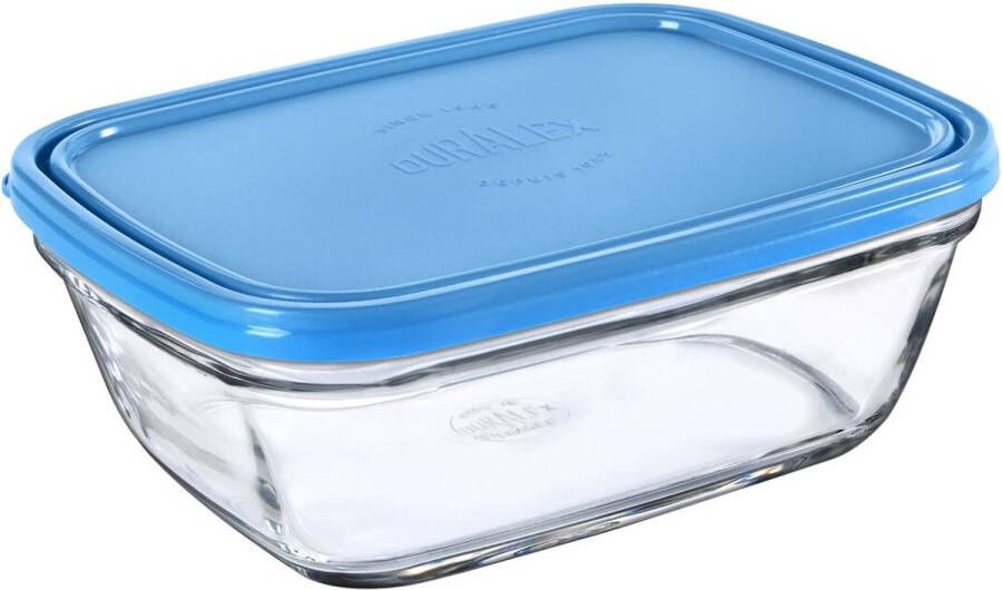 Duralex Rechthoekige lunchbox met deksel Freshbox Blauw 1 7 L