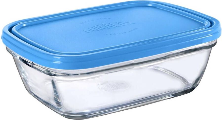 Duralex Rechthoekige lunchbox met deksel Freshbox Blauw 1 L