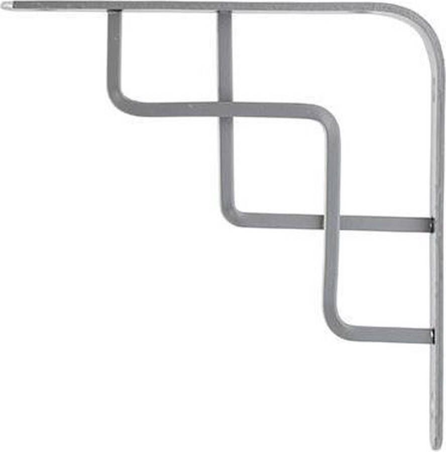 Duraline plankdrager Step serie wandhaak Zilver Modern en speels design 14 5 x 14 5 cm 30 kg.
