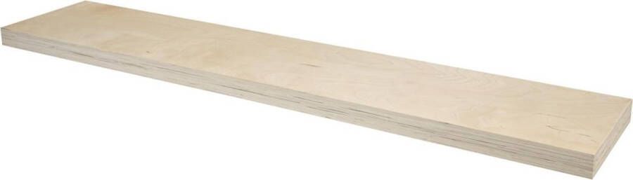 Duraline Zwevende wandplank hout Plywood 38mm 23.5x118cm