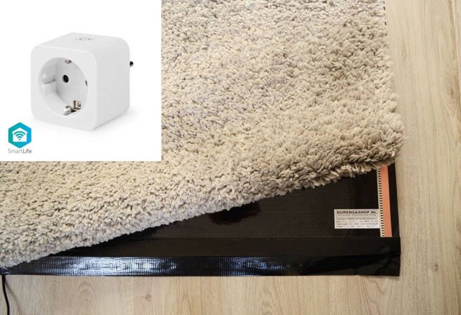 Durensa Smart verwarmingsfolie infrarood folie woonkamer voor vloerbedekking tapijten vloerkleden elektrisch Wifi 180 cm x 180 cm 713 Watt