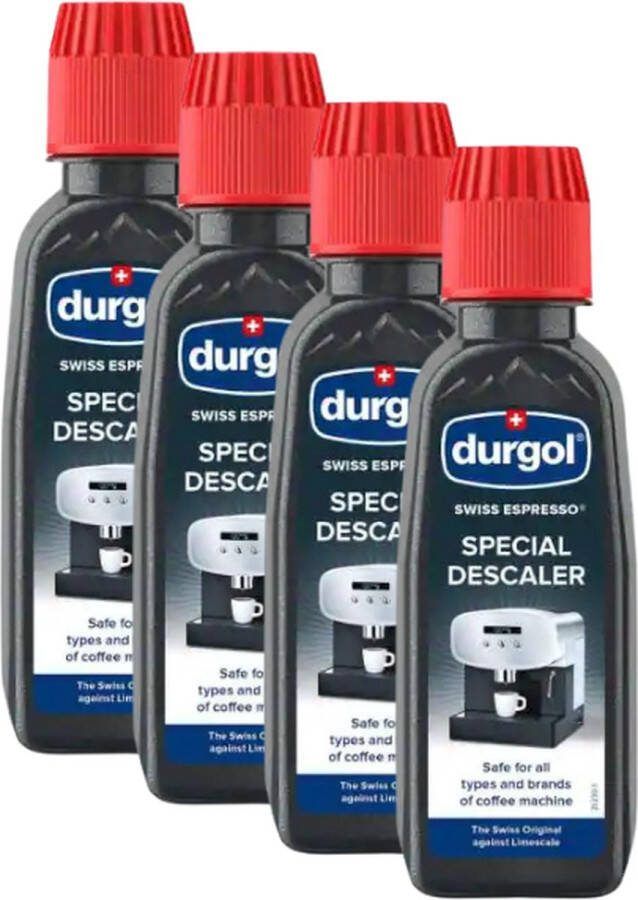 DURGOL Swiss Espresso Koffiemachineontkalker 4 keer 125 ml vloeibare ontkalker