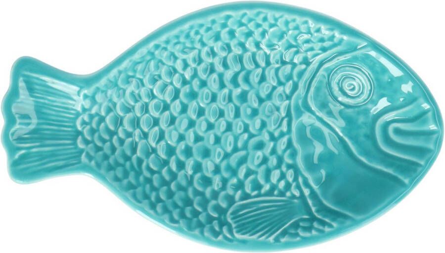 Duro Ceramics Schaal Fish turquoise 23 5cm Schalen