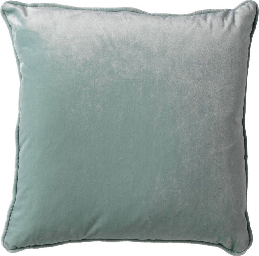 Dutch Decor FINN Kussenhoes 60x60 cm velvet effen kleur Jadeite lichtgroen