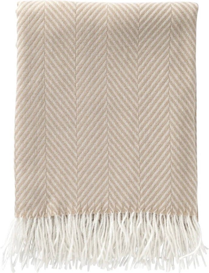 Dutch Decor JOSEFIEN Plaid 140x180 cm lichtgewicht zigzag patroon Pumice Stone beige