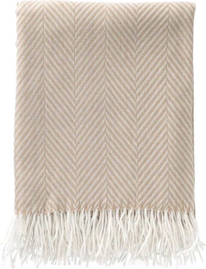 Dutch Decor JOSEFIEN Plaid 140x180 cm lichtgewicht zigzag patroon Pumice Stone beige