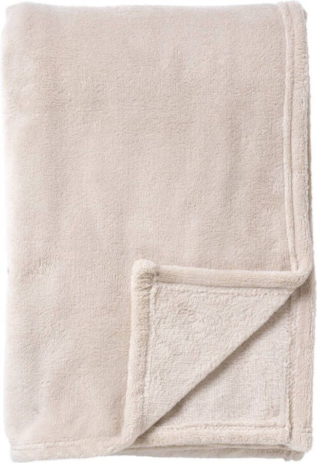 Dutch Decor OWEN Plaid 130x160 cm coral fleece deken heerlijk zacht Pumice Stone beige