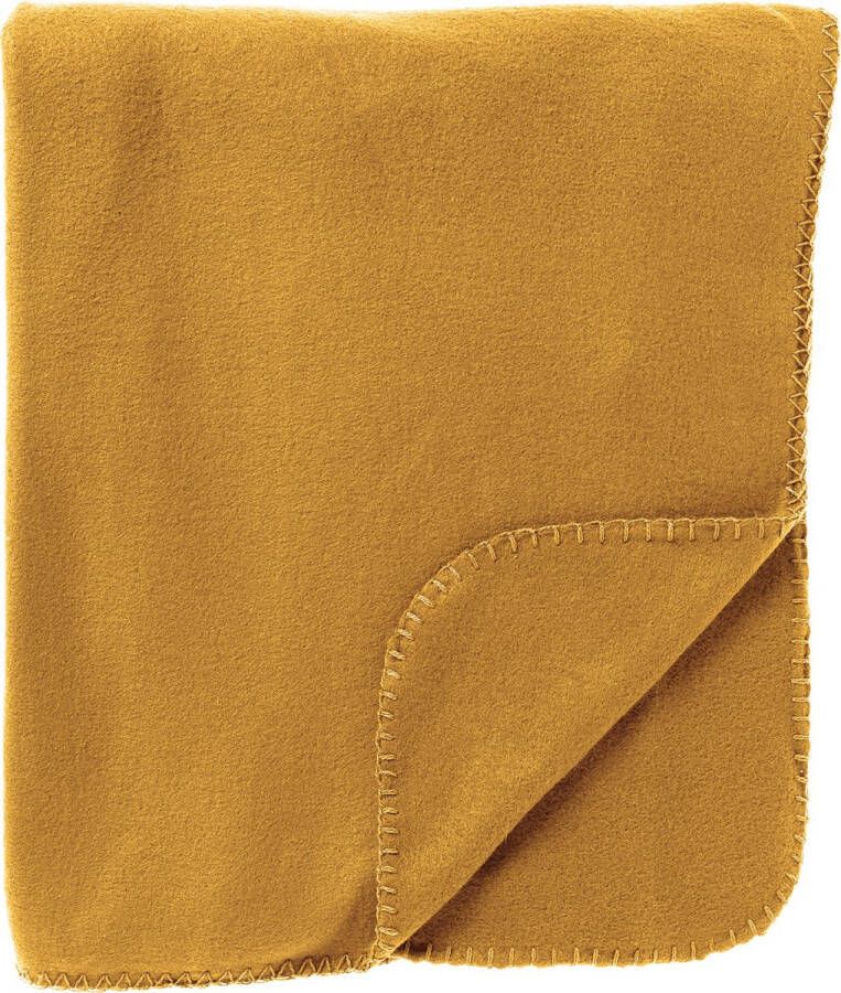 Dutch Decor PABLO Plaid 150x200 cm 100% polyester fleece terrasplaid Golden Glow geel