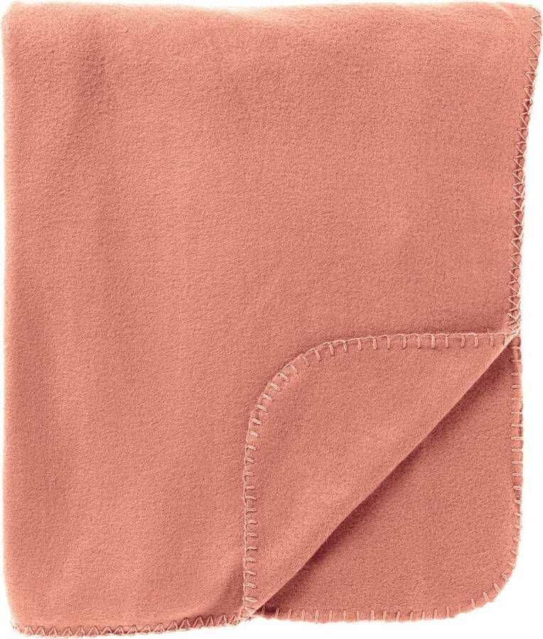 Dutch Decor PABLO Plaid 150x200 cm 100% polyester fleece terrasplaid Muted Clay roze
