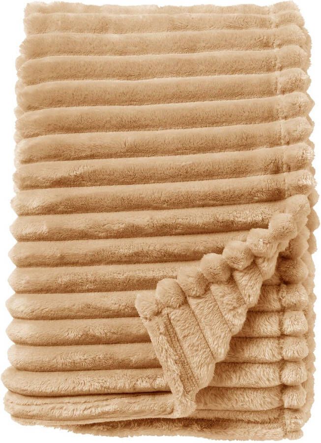 Dutch Decor RICKY Plaid 150x200 cm superzacht warm en donzig Semolina beige