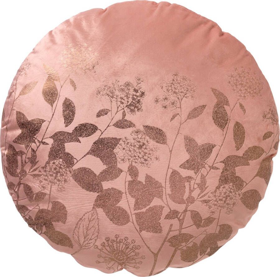 Dutch Decor ROSIE Sierkussen rond 45 cm Muted Clay velvet roze
