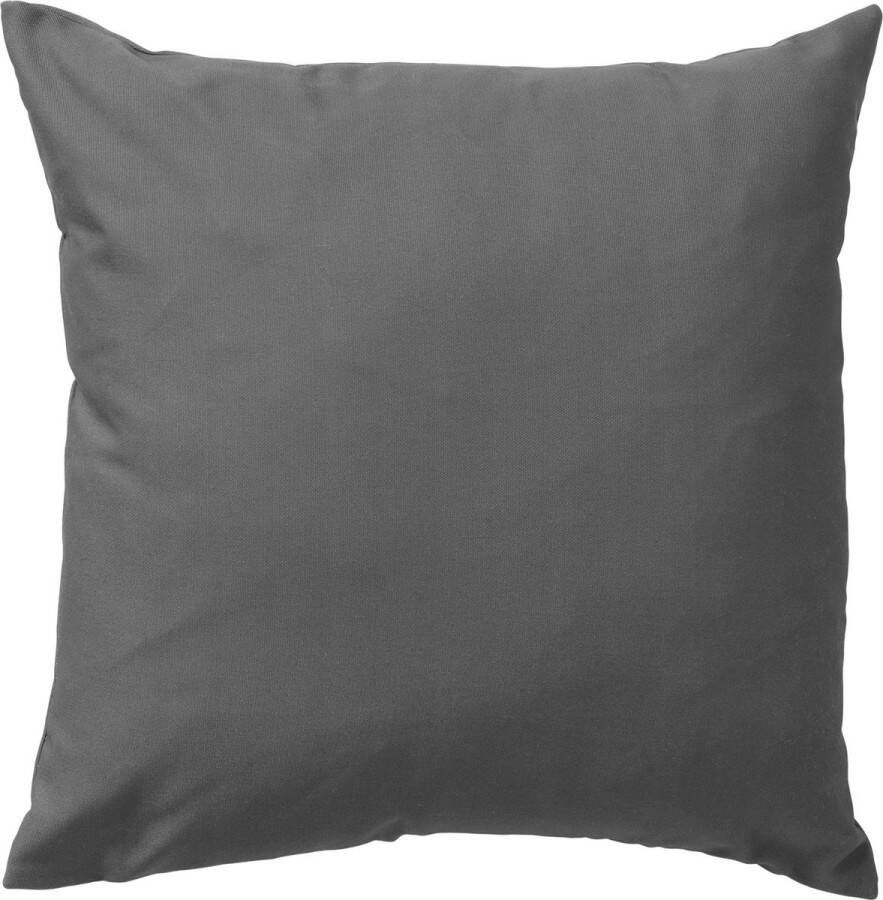 Dutch Decor SANTORINI Buitenkussen 45x45 cm outdoor waterafstotend en uv-bestendig Charcoal Gray antraciet Tuinsierkussen