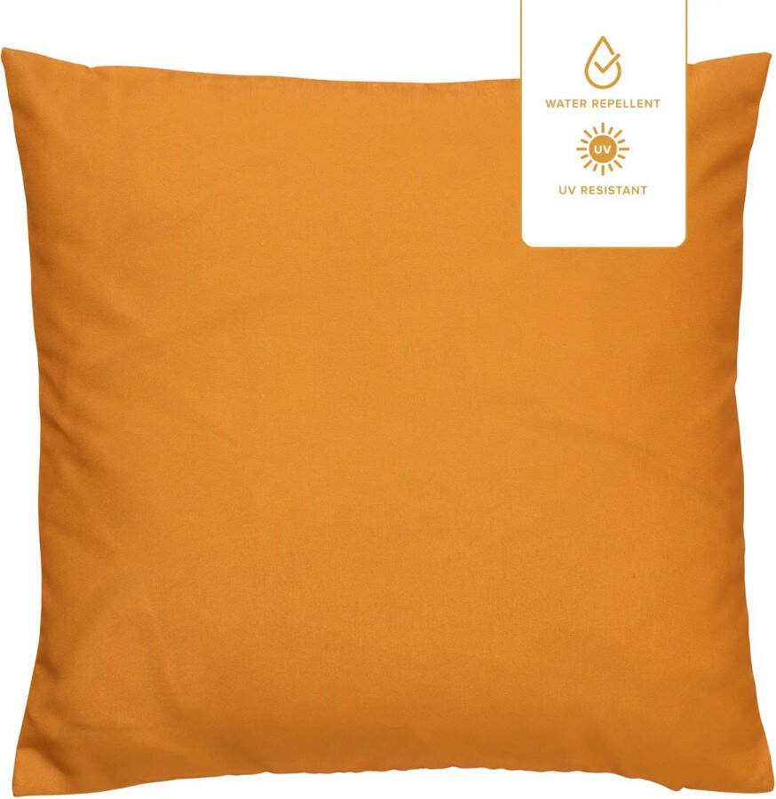 Dutch Decor SANTORINI Buitenkussen 45x45 cm outdoor waterafstotend en uv-bestendig Golden Glow geel Tuinsierkussen