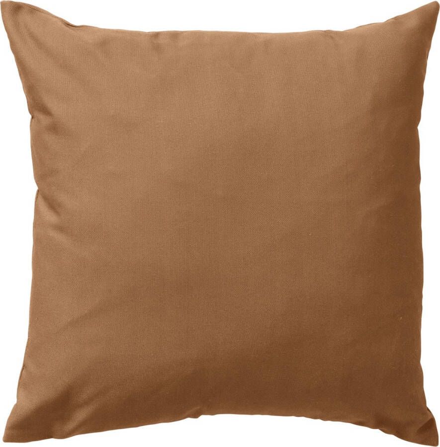 Dutch Decor SANTORINI Buitenkussen 45x45 cm outdoor waterafstotend en uv-bestendig Tobacco Brown bruin Tuinsierkussen