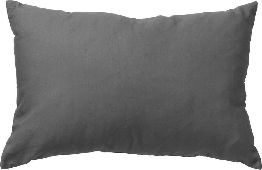 Dutch Decor SANTORINI Sierkussen voor buiten 40x60 cm waterafstotend en uv-bestendig Charcoal Gray grijs Tuinsierkussen
