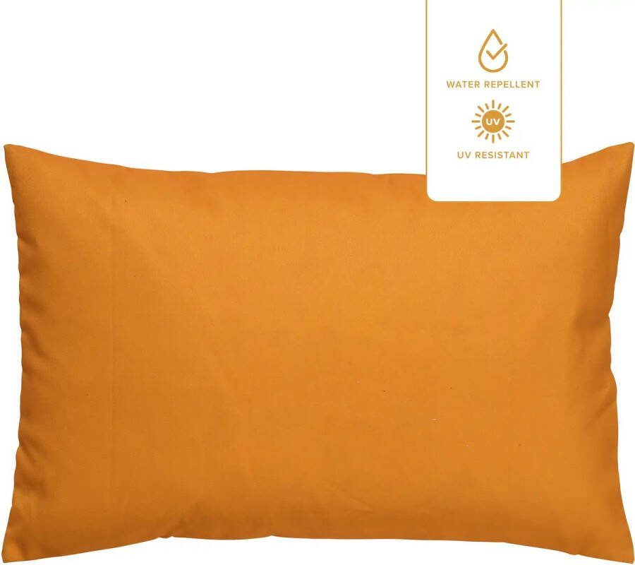 Dutch Decor SANTORINI Sierkussen voor buiten 40x60 cm waterafstotend en uv-bestendig Golden Glow geel Tuinsierkussen