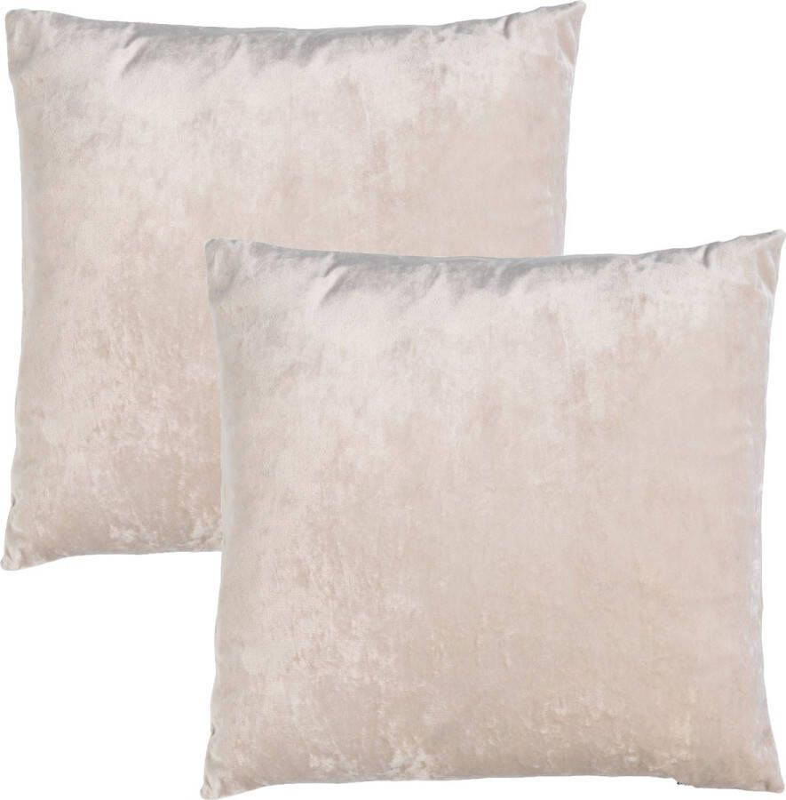 Dutch Decor Set van 2- SKY- Kussenhoezen unikleur Pumice Stone 45x45 cm Beige