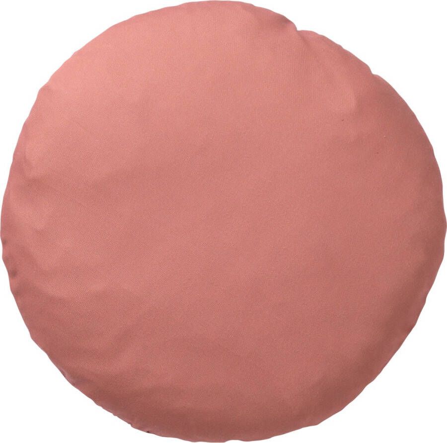 Dutch Decor SOL Sierkussen rond outdoor 40 cm Muted Clay waterafstotend en uv-bestendig roze