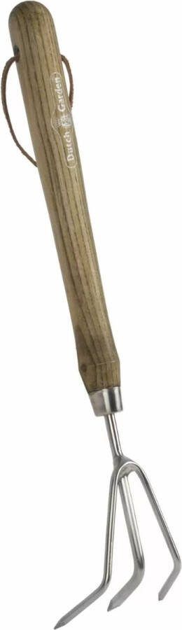 Dutch Gardens Dutch Garden Handcultivator Lang Hoogwaardig RVS FSC Hout