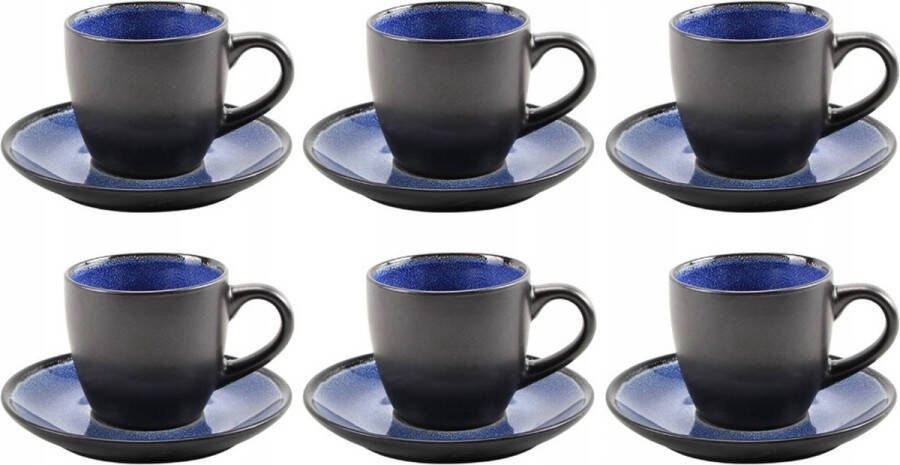 Dutch Kitchen Koffieset New Blue 12-delig Kop en Schotel Set 6 Persoons