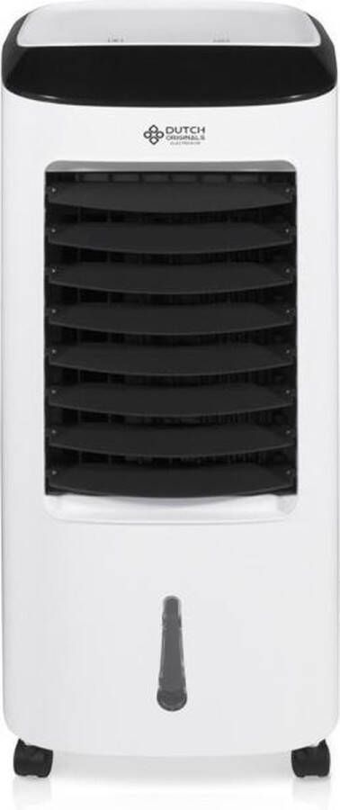 Dutch Originals Aircooler op Wielen Luchtcooler 7 Liter Mobiele Aircooler met 3 Snelheden Incl. Afstandsbediening Timer en Zelfdraaiende Functie 65 W 73 5 x 30 x 30 cm