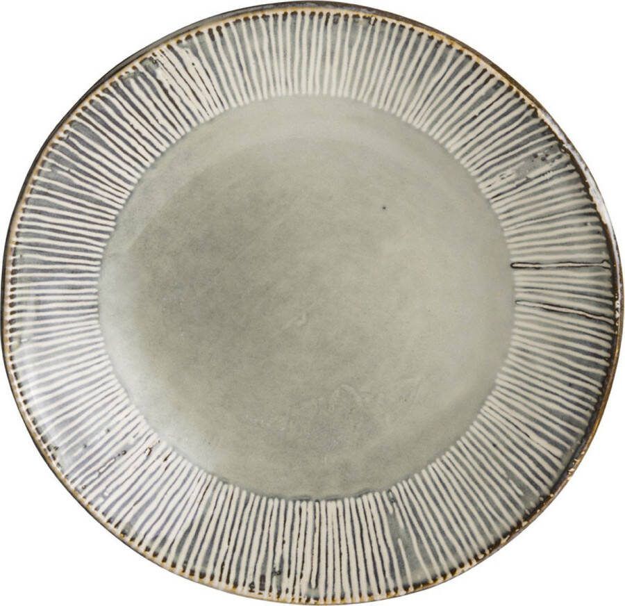 Dutch Rose Organic Borden Plat Ø 21 5cm Creme Stoneware Handgemaakt