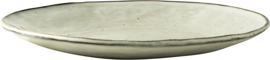 Dutch Rose Organic Borden Plat Ø26 5 cm Dinerborden Stoneware Handgemaakt Creme