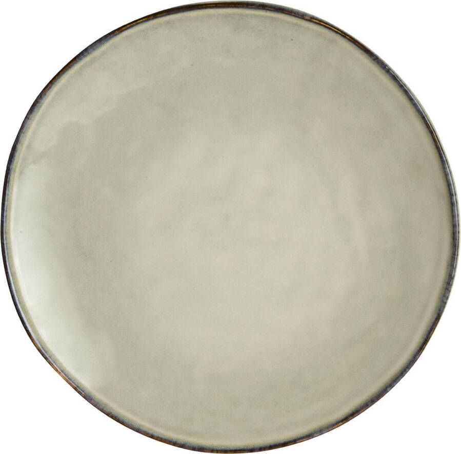 Dutch Rose Organic Borden Plat Ø26 5 cm Dinerborden Stoneware Handgemaakt Creme