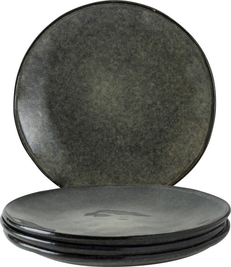 Dutch Rose Organic Borden set van 4 Ø 26 5cm Groen Kerst Servies