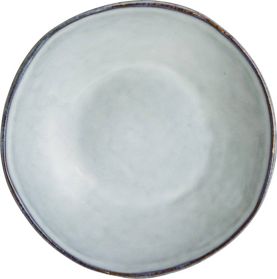 Dutch Rose Organic Diepe Borden Pasta bord Ø 23 5cm Stoneware Handgemaakt Blauw