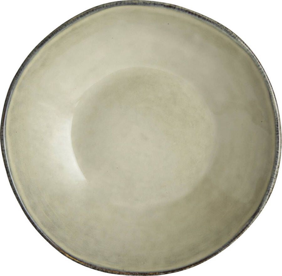 Dutch Rose Organic Diepe Borden Pasta bord Ø 23 5cm Stoneware Handgemaakt Creme
