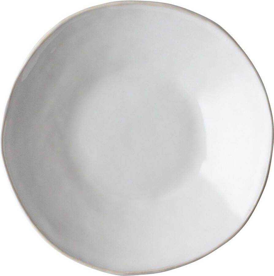 Dutch Rose Organic Diepe borden Pastabord Ø 23 5 cm Stoneware Handgemaakt Wit