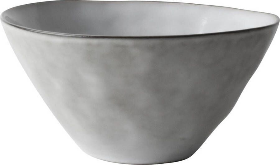 Dutch Rose Organic Kommen Ø14 cm Stoneware Handgemaakt Licht Grijs