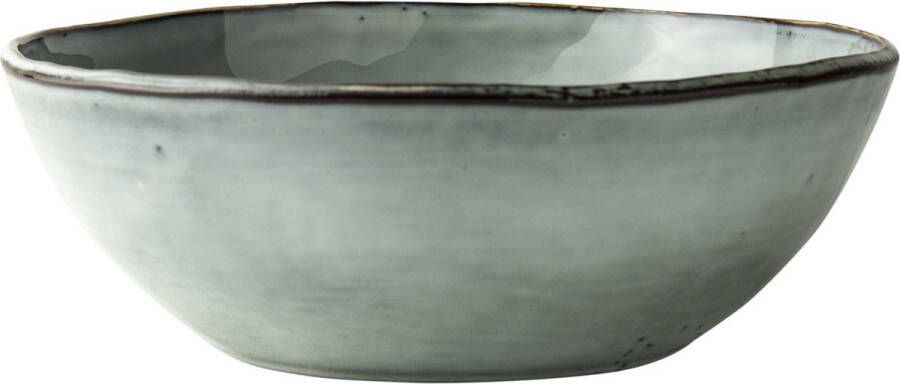 Dutch Rose Organic Schaal Serveerschaal Stoneware Handgemaakt 33cm Blauw