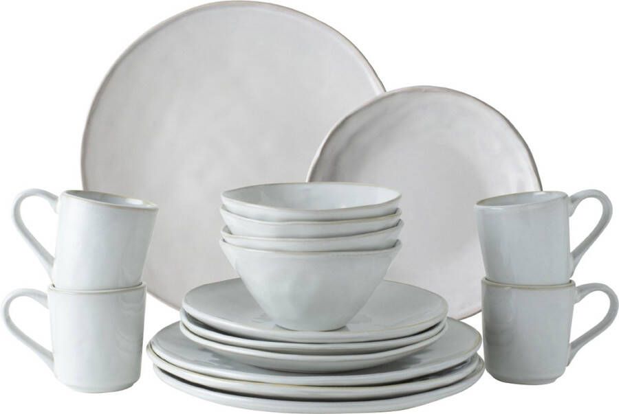 Dutch Rose Organic Set 16 Delig Servies Wit Kerst Servies