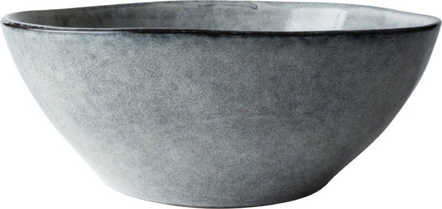 Dutch Rose Serenity Schaal Serveerschaal 24cm Stoneware Handgemaakt Grijs