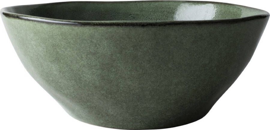 Dutch Rose Serenity Schaal Serveerschaal 24cm Stoneware Handgemaakt Groen