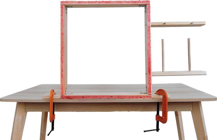 Dutch Tufting Frame 90x90cm Met Tafel Klemmen Tuft Frame Rug Tufting Frame Tufting Frame Bouwen Tuften Tufting Gun