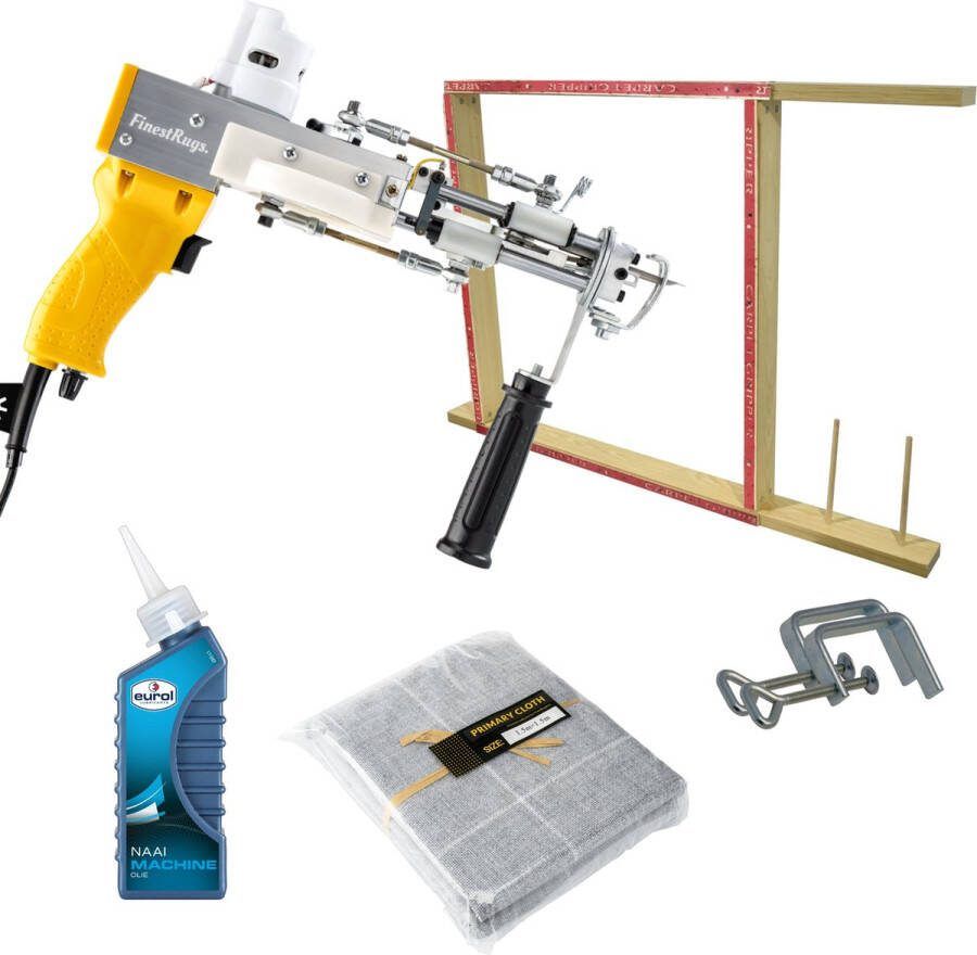 Dutch Tufting Gun Starter Kit Beginnerspakket voor Tuften Tuftgun AK-DUO PRO Tufting Frame Tufting Doek Starten met Tuften Tuftpistool Tuftmachine Tufting Machine