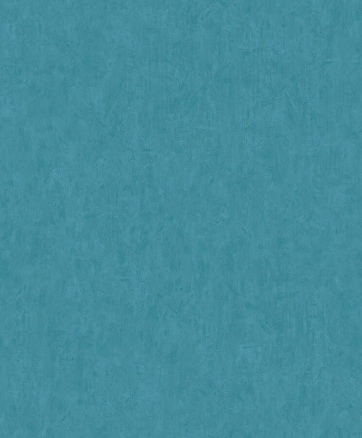 Dutch Wallcoverings Couleurs uni aqua blauw glitter effen (vliesbehang blauw)