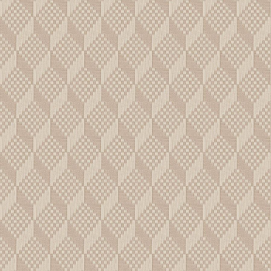 Dutch Wallcoverings Grace 3d stitched cube beige vliesbehang 10m x 53cm GR322305