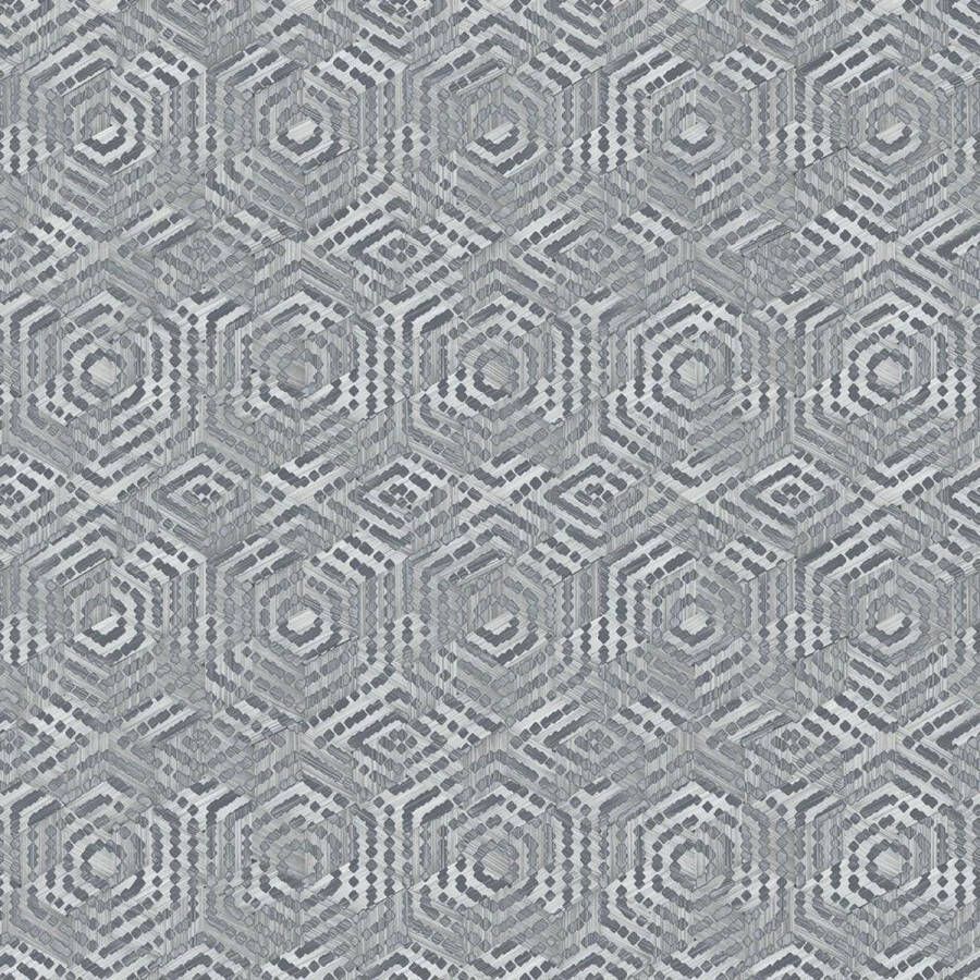 Dutch Wallcoverings Hexagone dessin beige modern (vliesbehang beige)