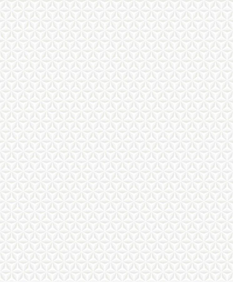 Dutch Wallcoverings Hexagone dessin wit modern (vliesbehang wit)