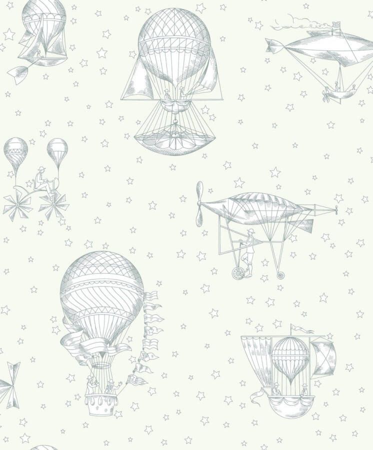 Dutch Wallcoverings Little Kids- Aeronefs mint vliesbehang 10m x 53cm JR3001