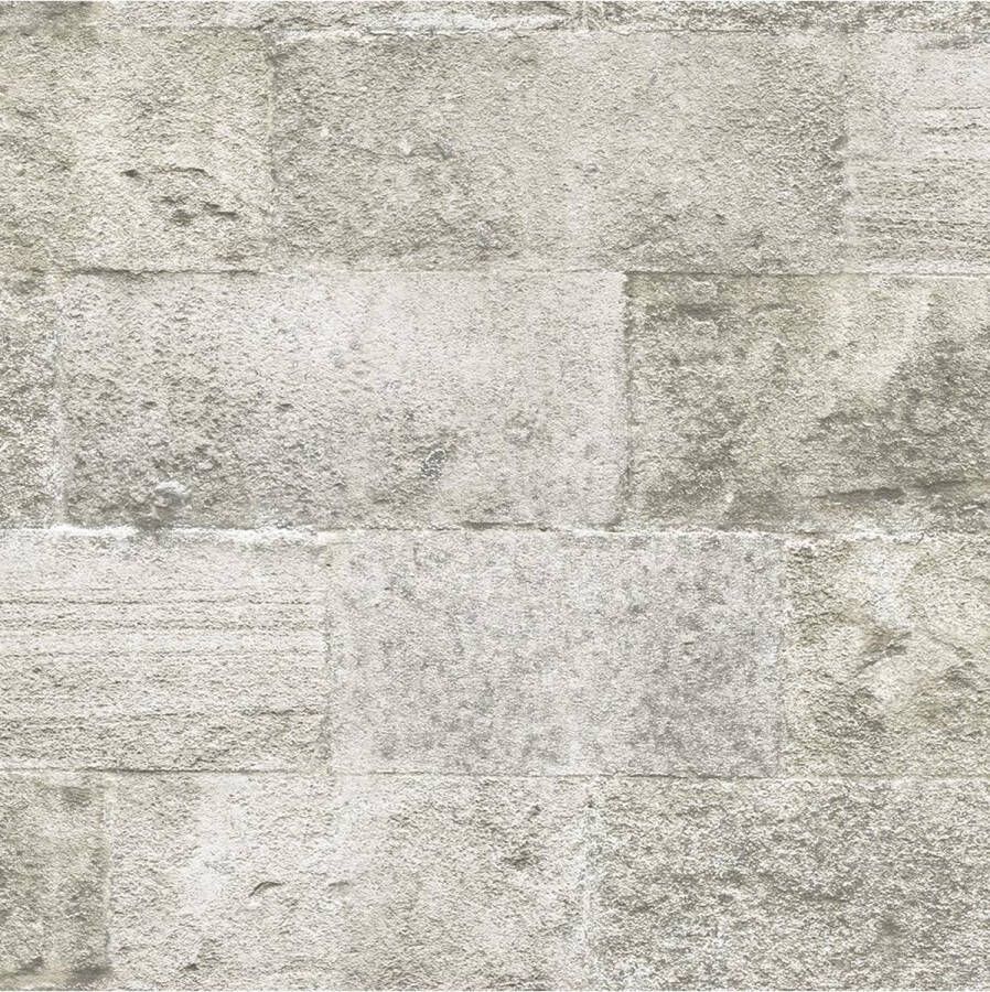 Dutch Wallcoverings Palma beton grijs muur (vliesbehang grijs)