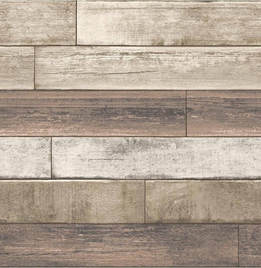 Dutch Wallcoverings Trilogy Weathered plank moss & blush 22347