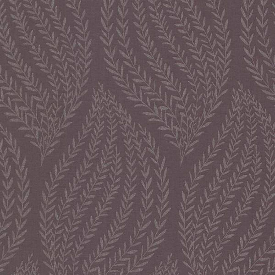 Dutch Wallcoverings Vliesbehang bladeren paars grijs