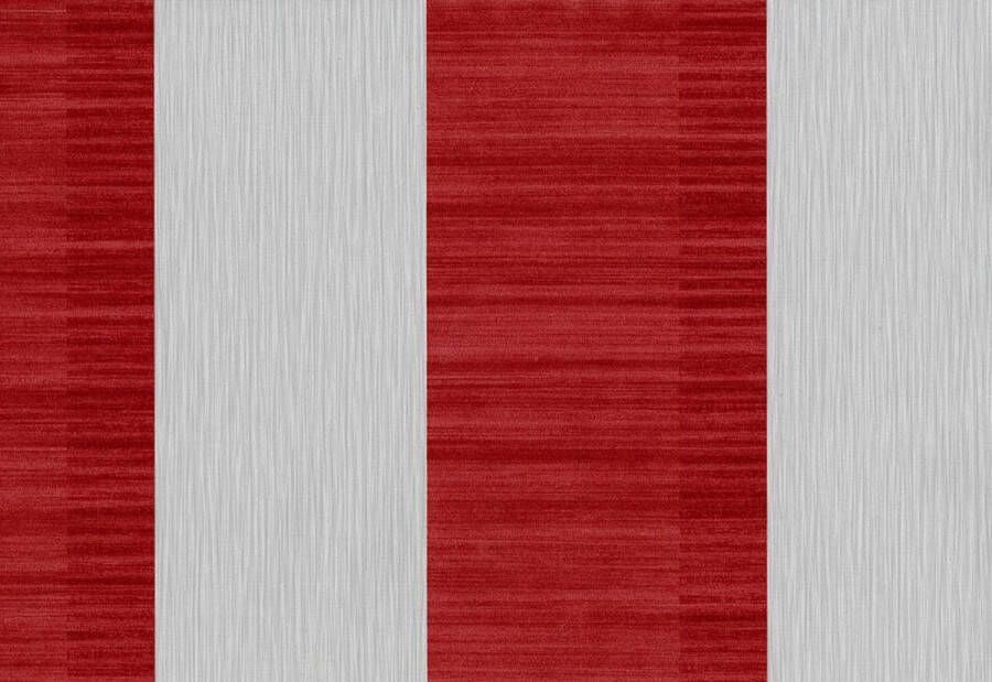 Dutch Wallcoverings vliesbehang streep rood grijs