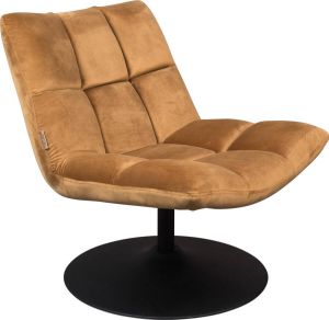 Dutchbone lounge chair bar velvet golden brown